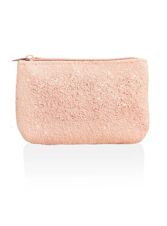peachy glitter mini purse