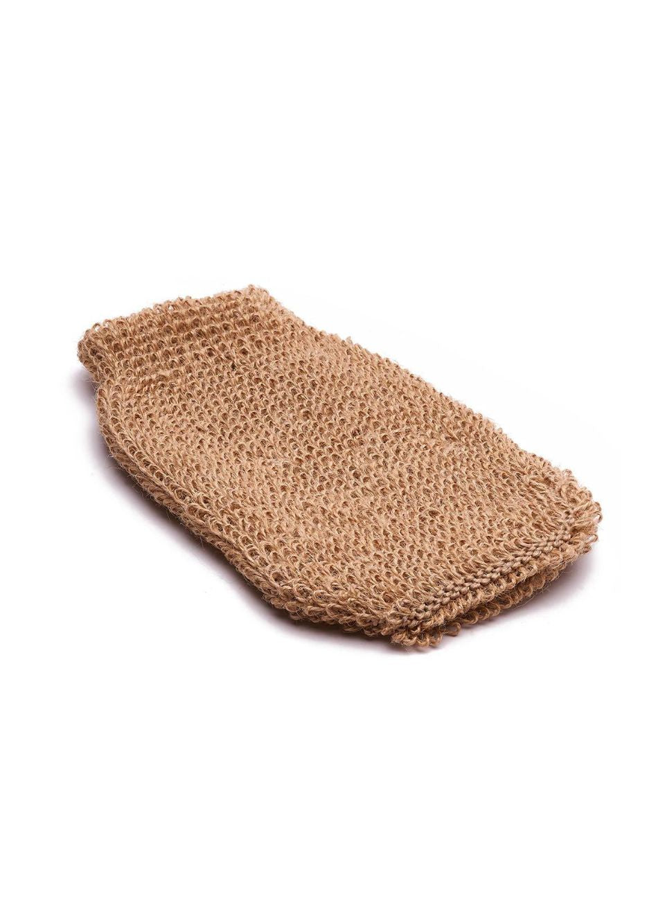 jute exfoliating mitt