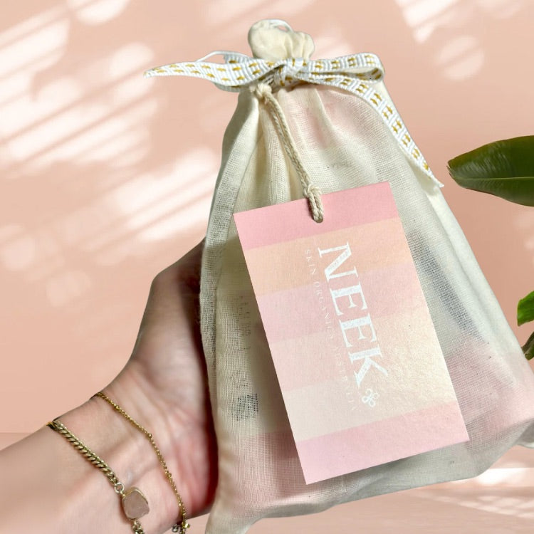 NEEK's reusable herb bags double as product packaging