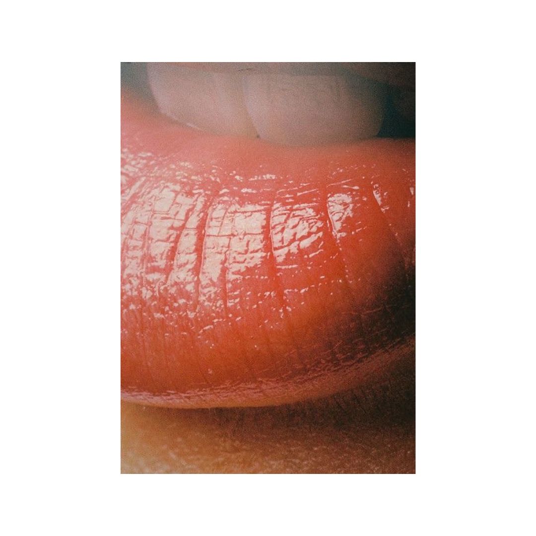 healthy plump lips close up