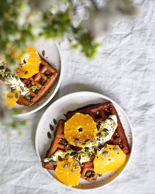 easy vegan chocolate waffles