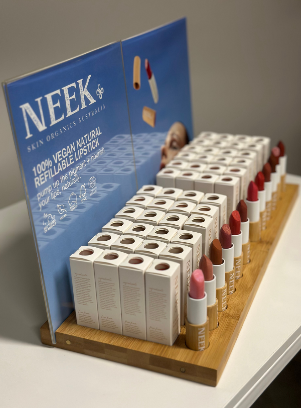Bamboo Lipstick Display Stands